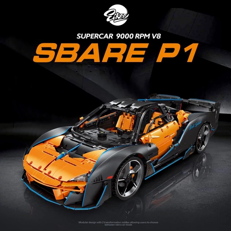 Moc Supercar Building Blocks 1/8 Scale - 3862PCS MOC Tecnico SABRE P1 Supercar