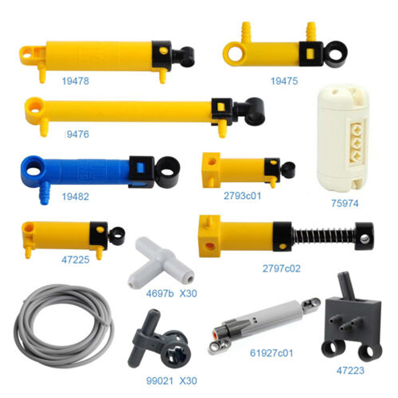Pneumatic Cylinder Pump Technic Parts - Parti Pneumatiche MOC, Pompa d'Aria, Cilindro,