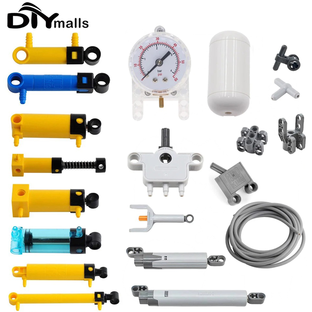 Pneumatic Cylinder Pump Technic Parts - MOC Bricks Parti tecniche Pompa pneumatica
