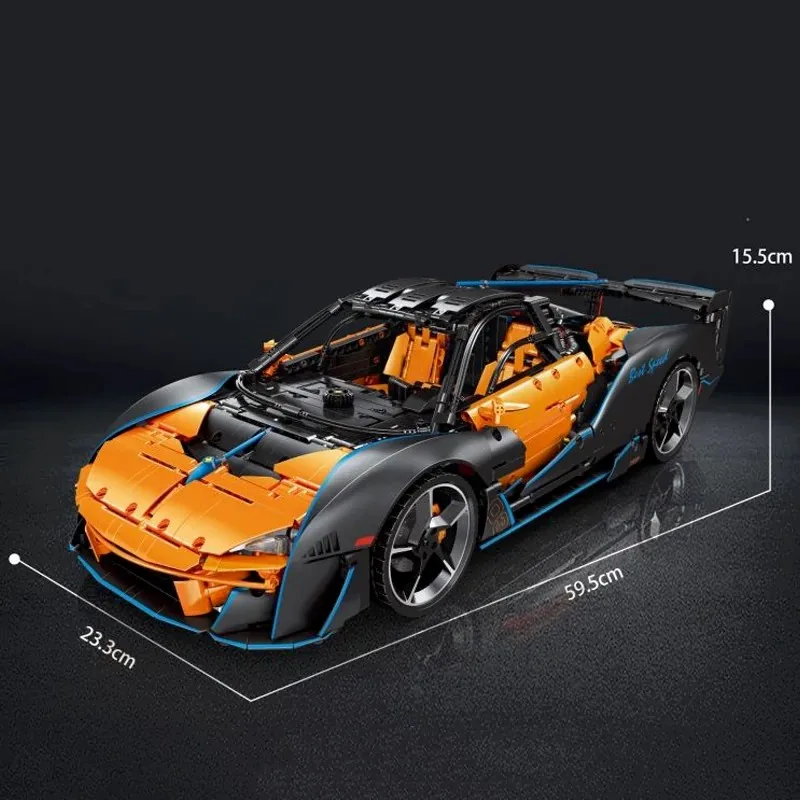 Moc Supercar Building Blocks 1/8 Scale - 3862 Pz MOC 1:8 Tecnico SABRE