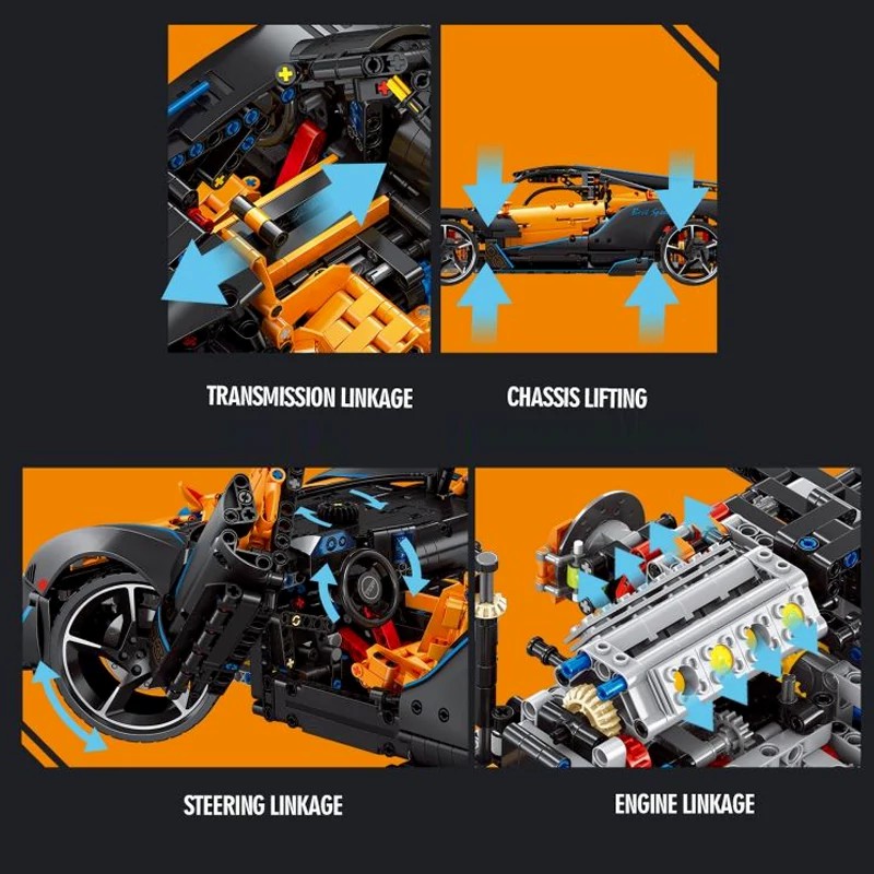 3862PCS MOC Tecnico SABRE P1 S - Moc Supercar Building Blocks 1/8 Scale recensione e prezzo