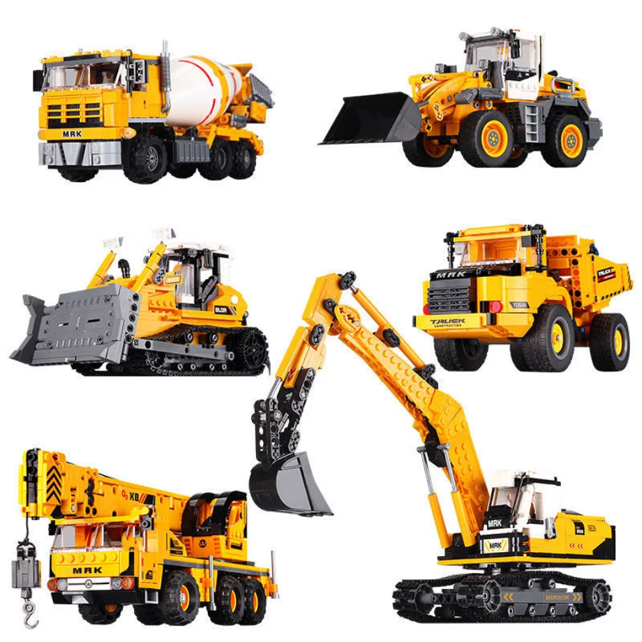Città tecnica Building Blocks  - Technical Crane Truck Excavator Blocks recensione e prezzo