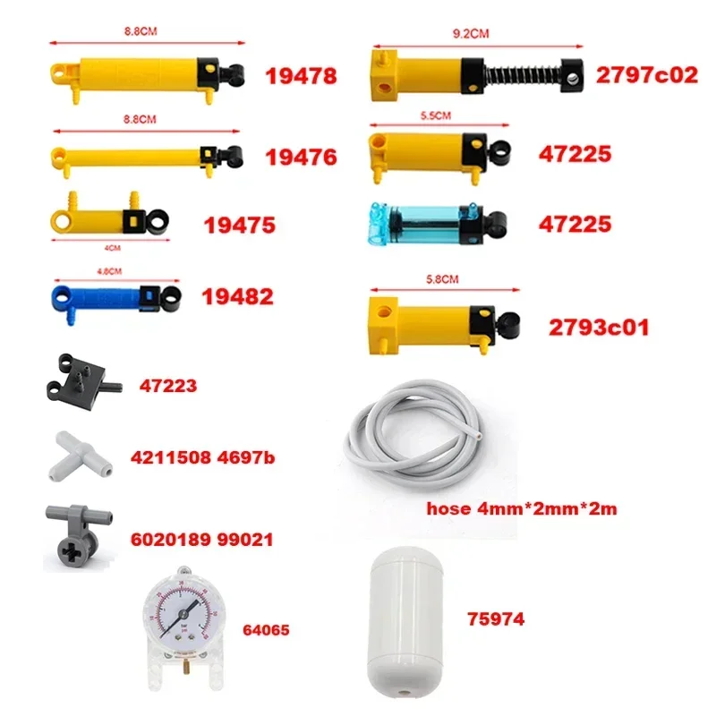 MOC Kit Pneumatici Parti Tecni - Pneumatic Cylinder Pump Technic Parts recensione e prezzo