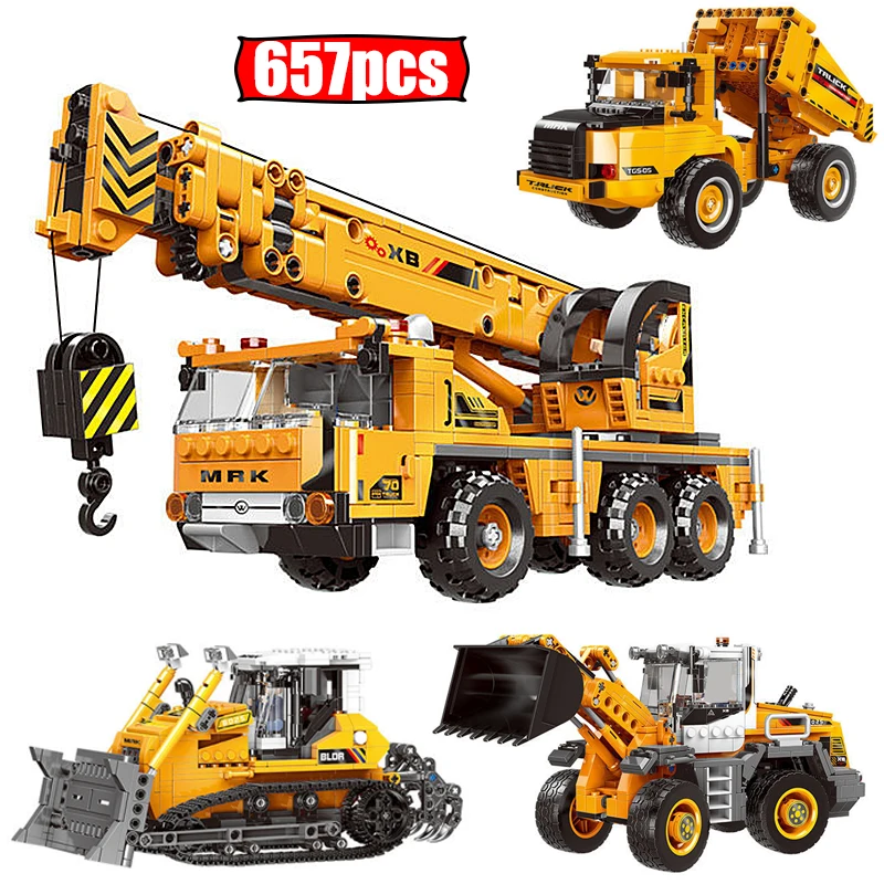 Città tecnica MOC WheelLoader  - Technical Crane Truck Excavator Blocks recensione e prezzo