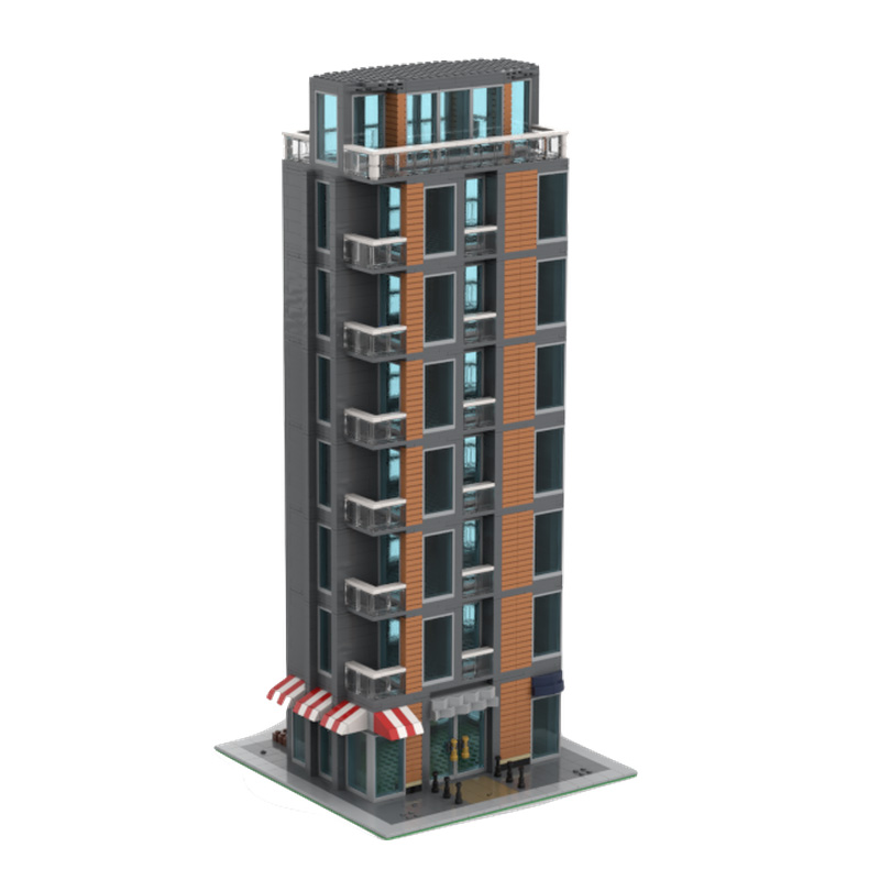 2255 Parti MOC Creativo Città  - Moc Modular Building Street View Bricks recensione e prezzo