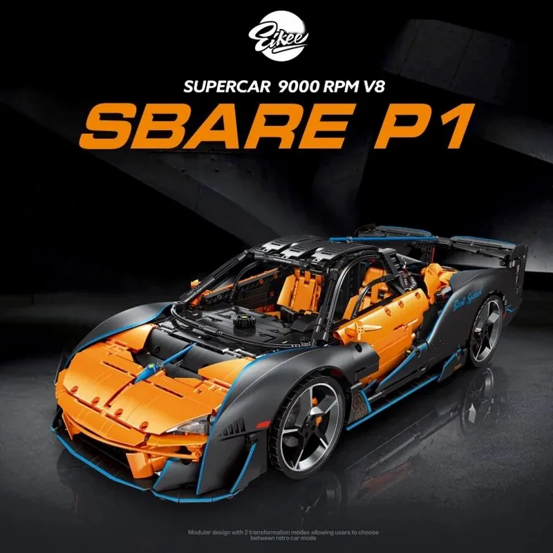 3862 Pz MOC 1:8 Tecnico SABRE  - Moc Supercar Building Blocks 1/8 Scale recensione e prezzo