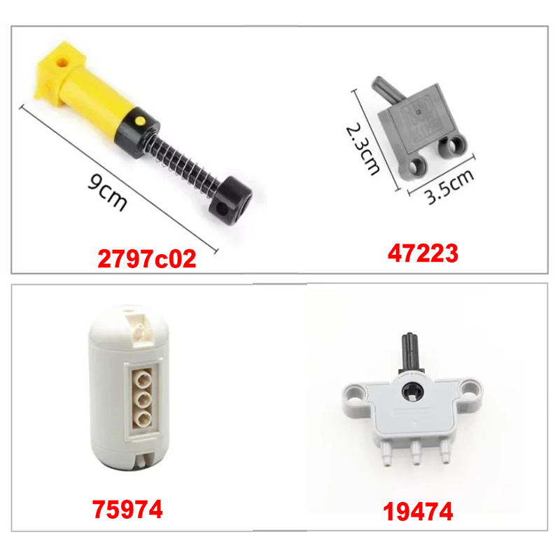 MOC Kit Pneumatici Parti Tecni - Pneumatic Cylinder Pump Technic Parts recensione e prezzo