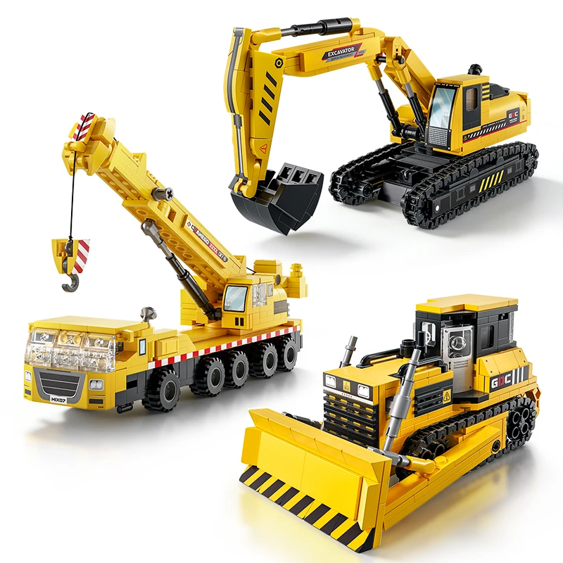 Serie di Veicoli da Costruzion - Technical Crane Truck Excavator Blocks recensione e prezzo