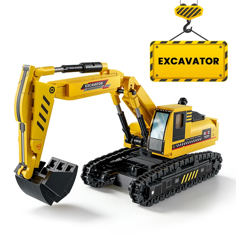Serie di Veicoli da Costruzion - Technical Crane Truck Excavator Blocks recensione e prezzo