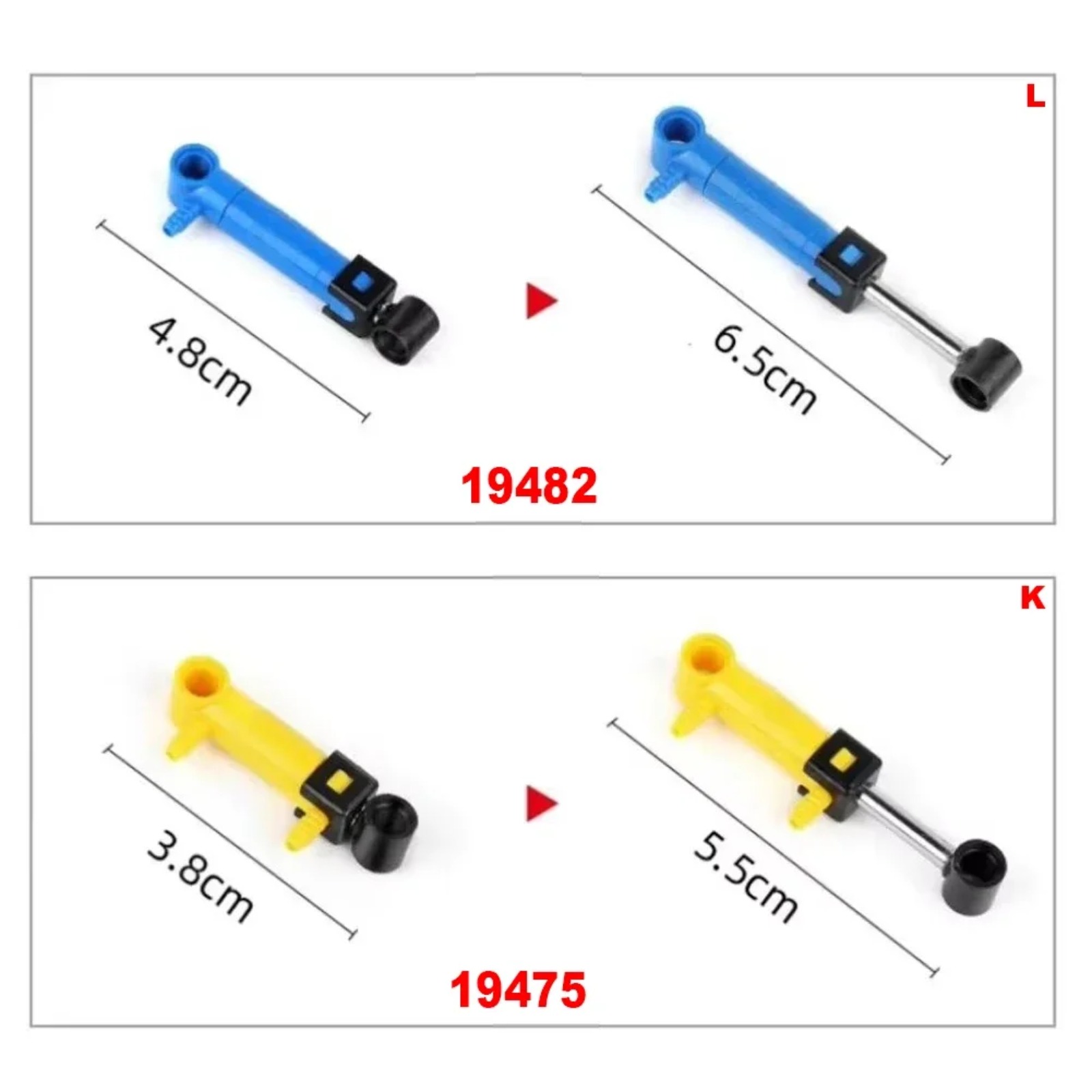 84 pz/kit MOC Kit Parti Pneuma - Pneumatic Cylinder Pump Technic Parts recensione e prezzo